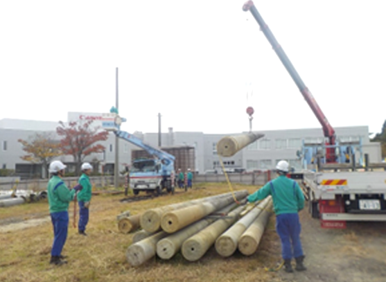 社内研修　電柱建替